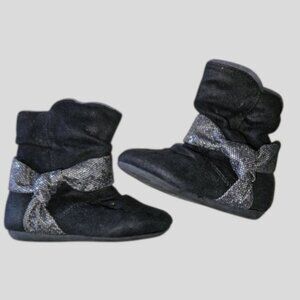 REPORT Black Faux Suede Boots Infant Girls Size 5